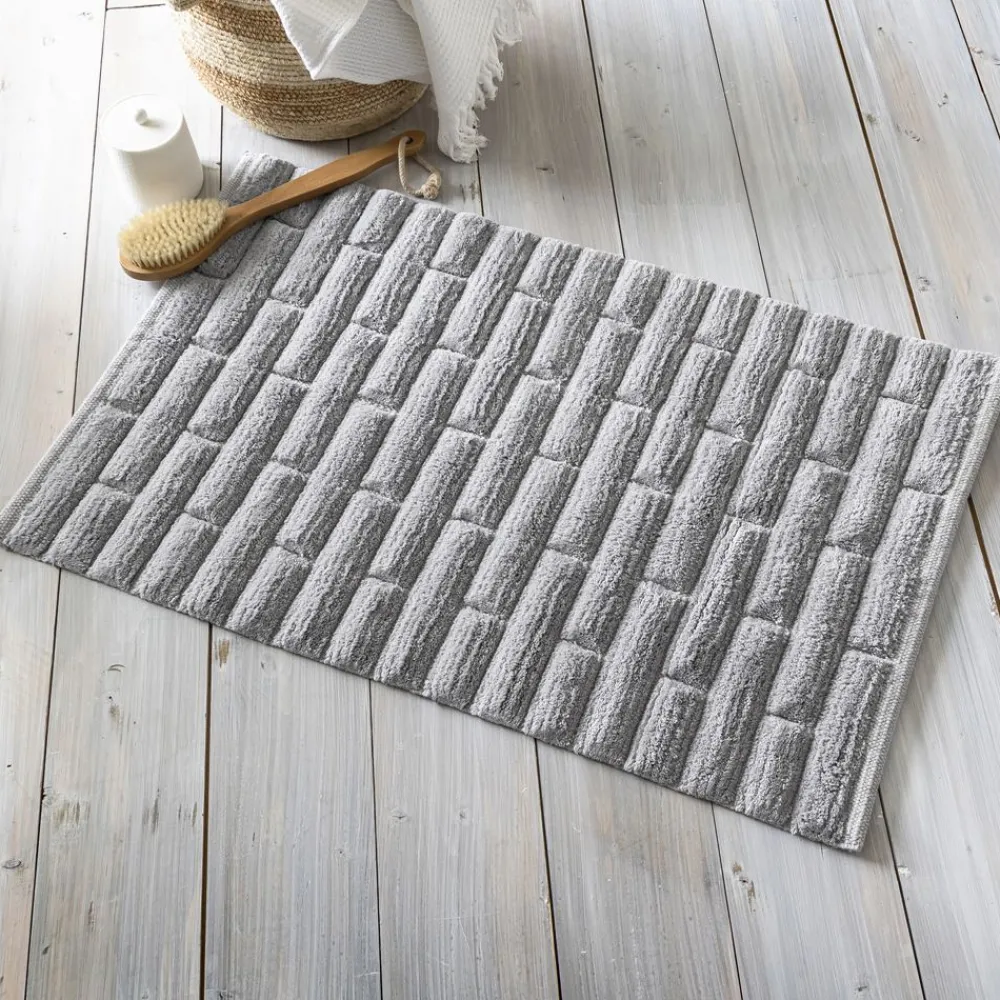 Becquet Tapis de bain en coton antidérapant motif briques< Tapis De Bain, Tapis De Douche|Les Matières