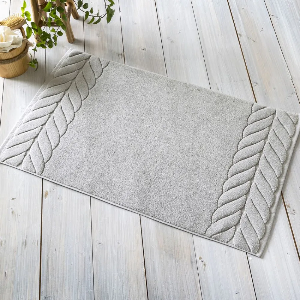Becquet Tapis de bain en coton motif tresse< Tapis De Bain, Tapis De Douche|Les Matières