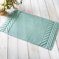 Becquet Tapis de bain en coton motif tresse< Tapis De Bain, Tapis De Douche|Les Matières