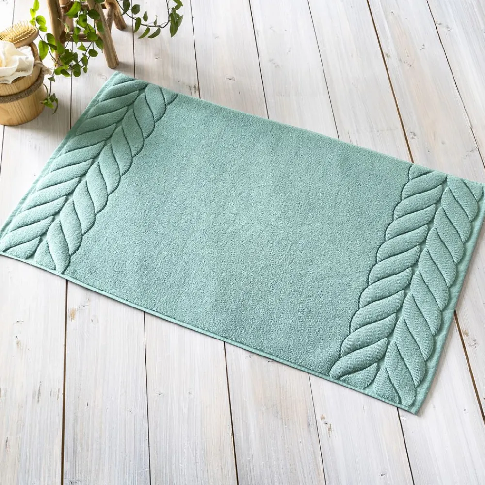 Becquet Tapis de bain en coton motif tresse< Tapis De Bain, Tapis De Douche|Les Matières