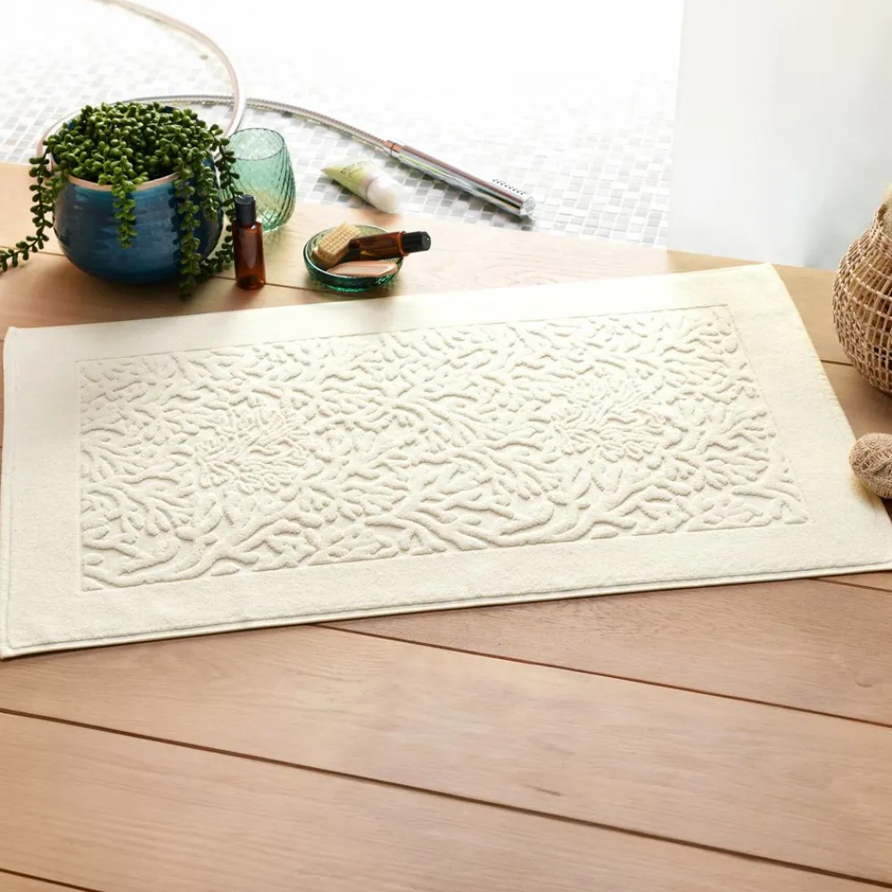 Becquet Tapis de bain motif coraux - 800 g/m² - CRÉATION< Tapis De Bain, Tapis De Douche