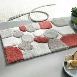 Becquet Tapis de bain motif galets - 2900 g/m² - CRÉATION< Tapis De Bain, Tapis De Douche|Les Matières