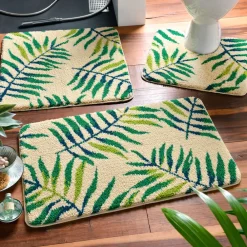 Becquet Tapis de bain motif végétal - 1900 g/m²< Tapis De Bain, Tapis De Douche