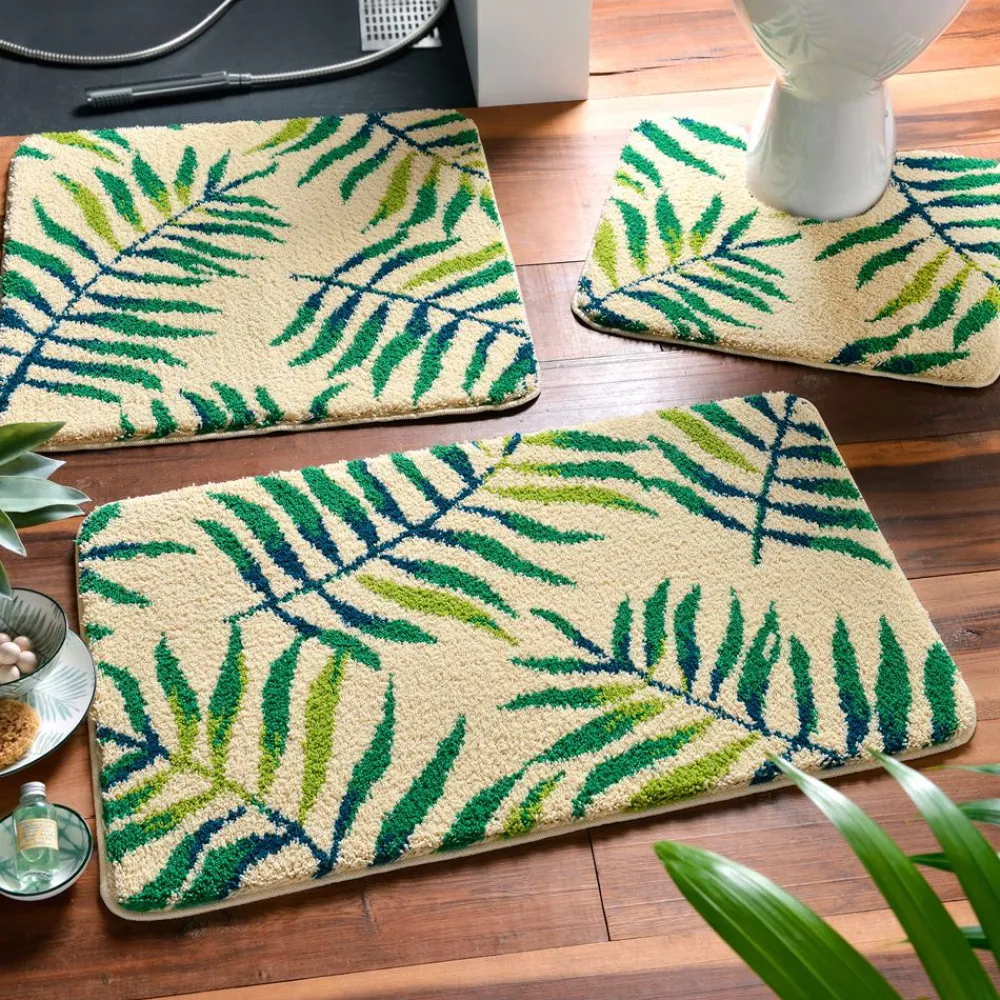 Becquet Tapis de bain motif végétal - 1900 g/m²< Tapis De Bain, Tapis De Douche