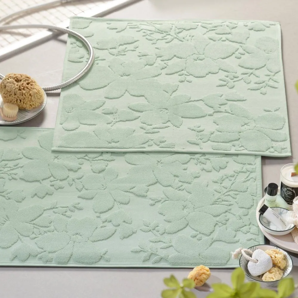 Becquet Tapis de bain motif végétal en relief - 1000 g/m² - CRÉATION< Tapis De Bain, Tapis De Douche|Les Matières