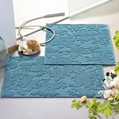 Becquet Tapis de bain motif végétal en relief - 1000 g/m² - CRÉATION< Tapis De Bain, Tapis De Douche|Les Matières
