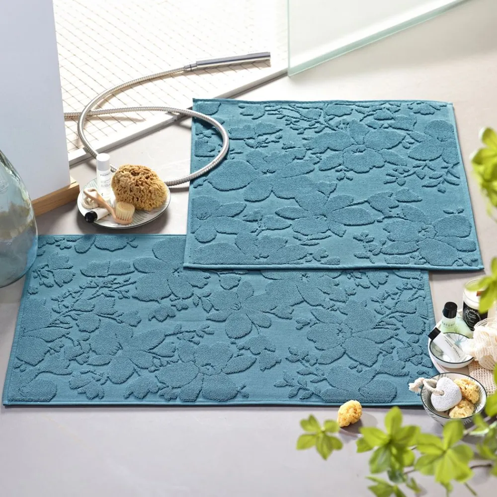 Becquet Tapis de bain motif végétal en relief - 1000 g/m² - CRÉATION< Tapis De Bain, Tapis De Douche|Les Matières