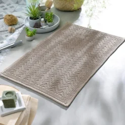 Becquet Tapis de bain motif zig-zag - 1500 g/m²< Tapis De Bain, Tapis De Douche|Les Matières