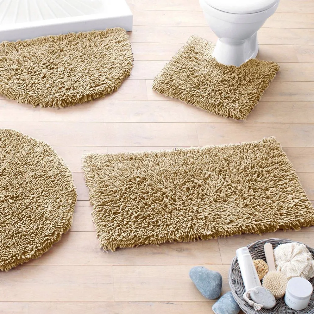 Becquet Tapis de bain pur coton longues mèches - 1500 g/m²< Tapis De Bain, Tapis De Douche|Les Matières