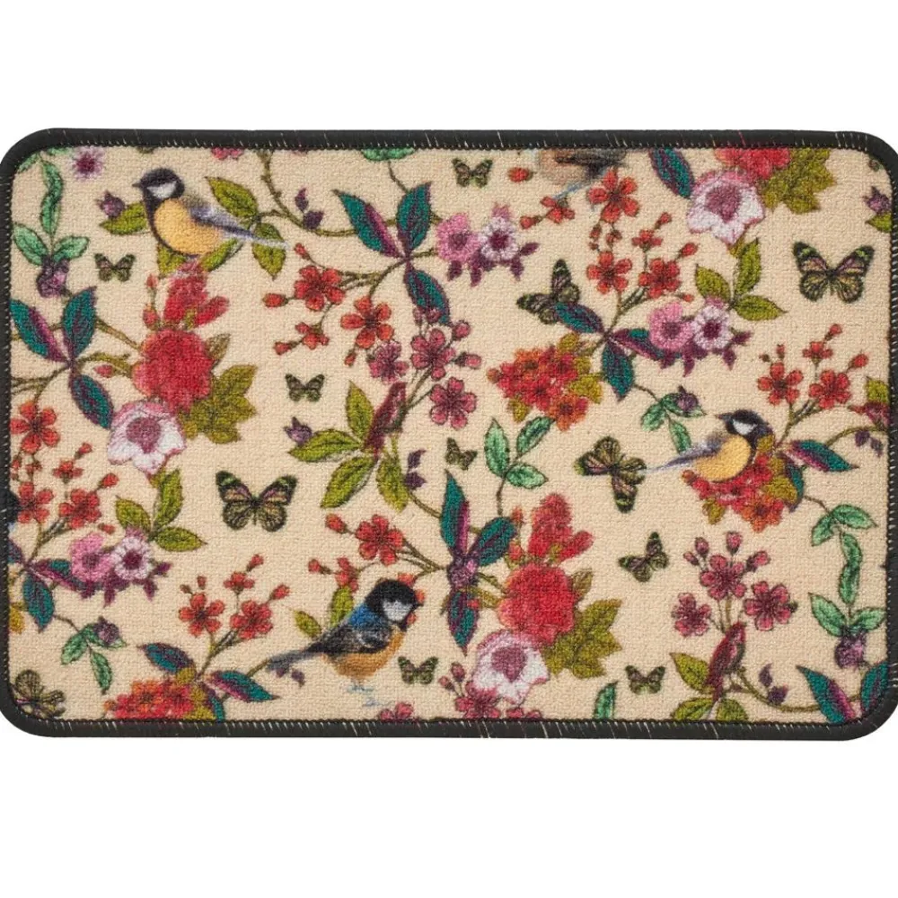 Becquet Tapis de cuisine fleurs et oiseaux< Tapis D'Entrée, Tapis De Cuisine|Idées Cuisine