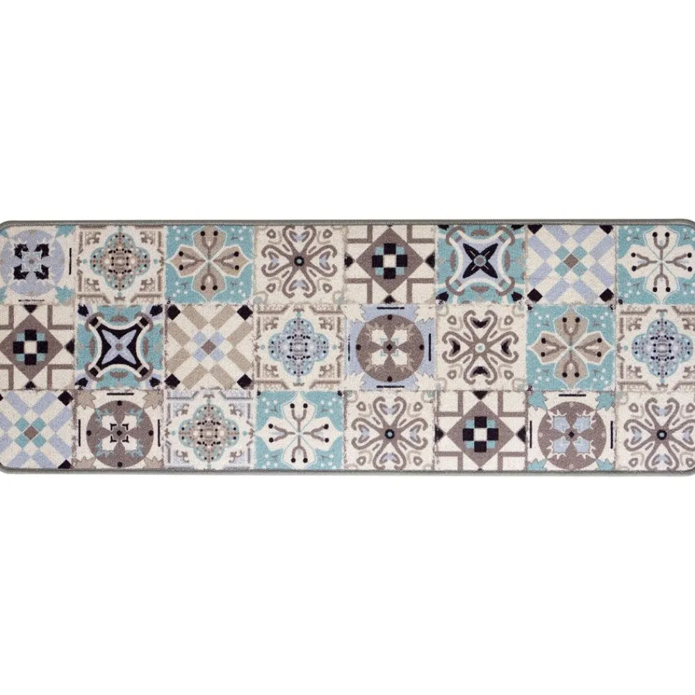 Becquet Tapis de cuisine motif carreaux de ciment< Tapis D'Entrée, Tapis De Cuisine|Idées Cuisine