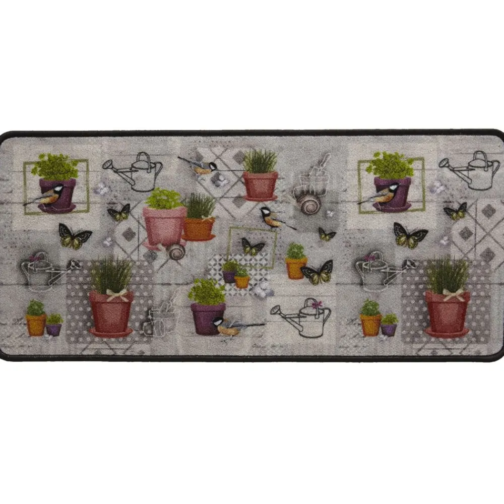Becquet Tapis de cuisine motif plantes< Tapis D'Entrée, Tapis De Cuisine|Idées Cuisine