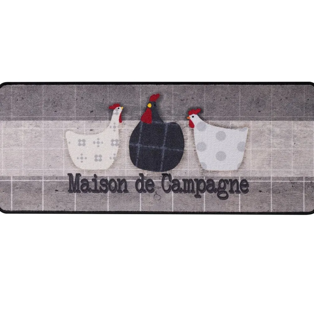 Becquet Tapis de cuisine poules< Tapis D'Entrée, Tapis De Cuisine|Idées Cuisine