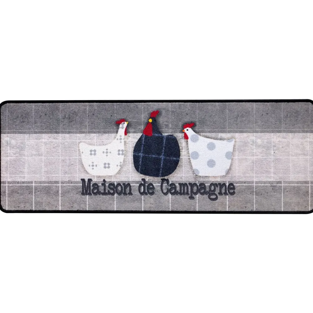 Becquet Tapis de cuisine poules< Tapis D'Entrée, Tapis De Cuisine|Idées Cuisine