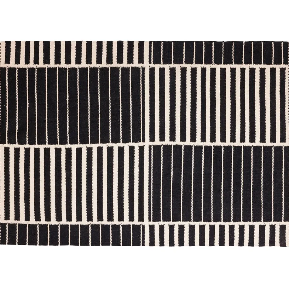 Becquet Tapis rayures noir et blanc< Rideau Et Déco Textile|Tapis