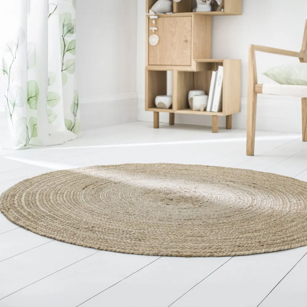 Becquet Tapis rond en jute< Rideau Et Déco Textile|Tapis