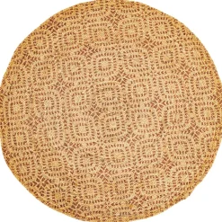 Becquet Tapis rond jute imprimée< Rideau Et Déco Textile|Tapis