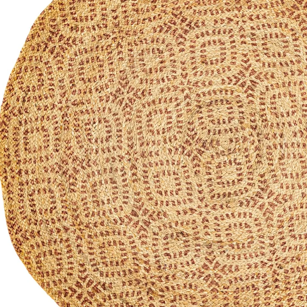 Becquet Tapis rond jute imprimée< Rideau Et Déco Textile|Tapis