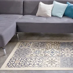 Becquet Tapis vinyle carreaux de ciment< Tapis D'Entrée, Tapis De Cuisine