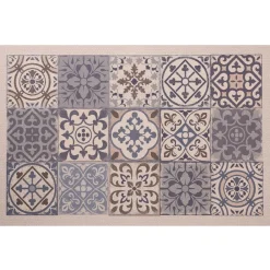 Becquet Tapis vinyle carreaux de ciment< Tapis D'Entrée, Tapis De Cuisine