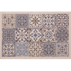 Becquet Tapis vinyle carreaux de ciment< Tapis D'Entrée, Tapis De Cuisine