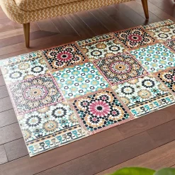 Becquet Tapis vinyle effet mosaïque< Tapis D'Entrée, Tapis De Cuisine