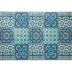 Becquet Tapis vinyle effet mosaïque< Tapis D'Entrée, Tapis De Cuisine