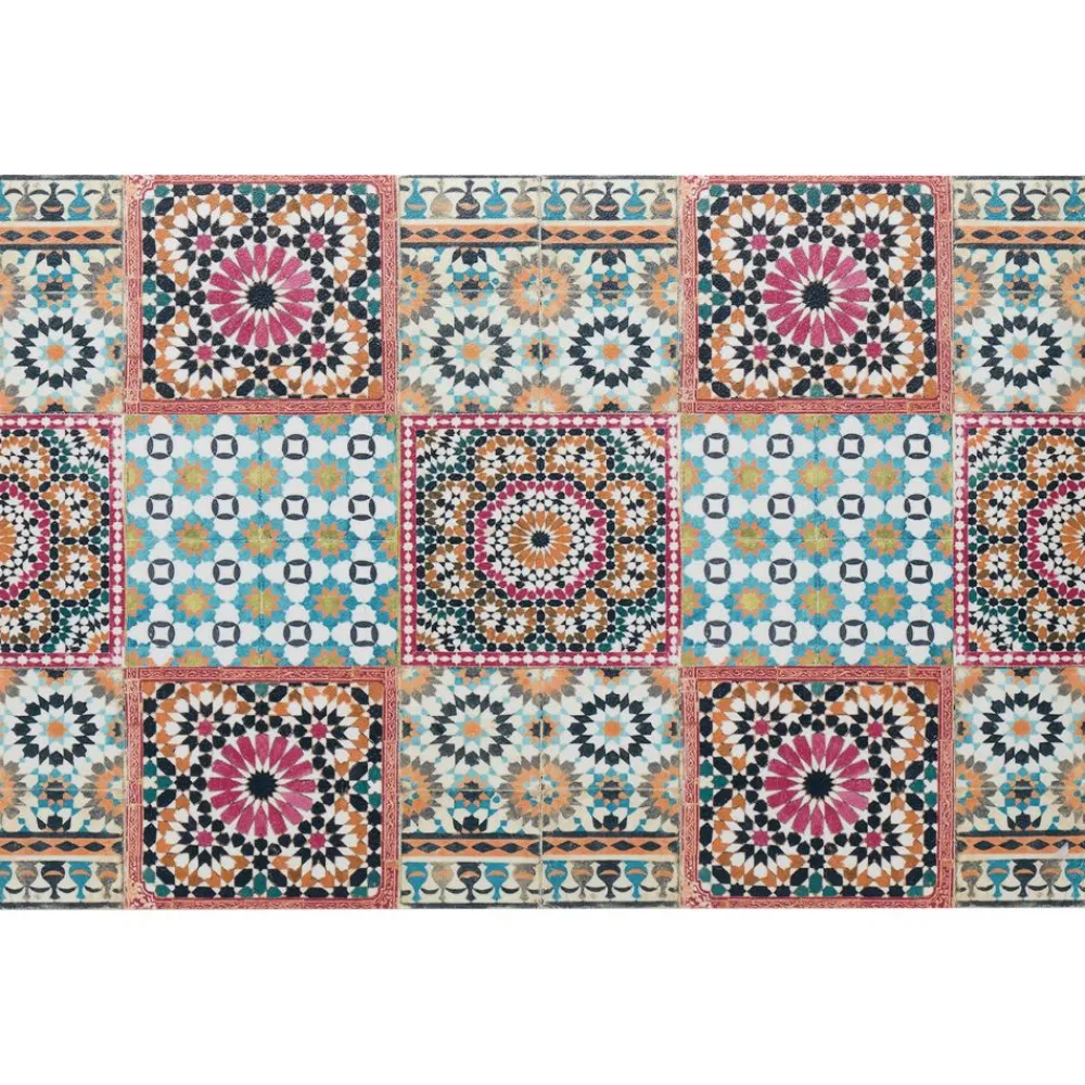 Becquet Tapis vinyle effet mosaïque< Tapis D'Entrée, Tapis De Cuisine