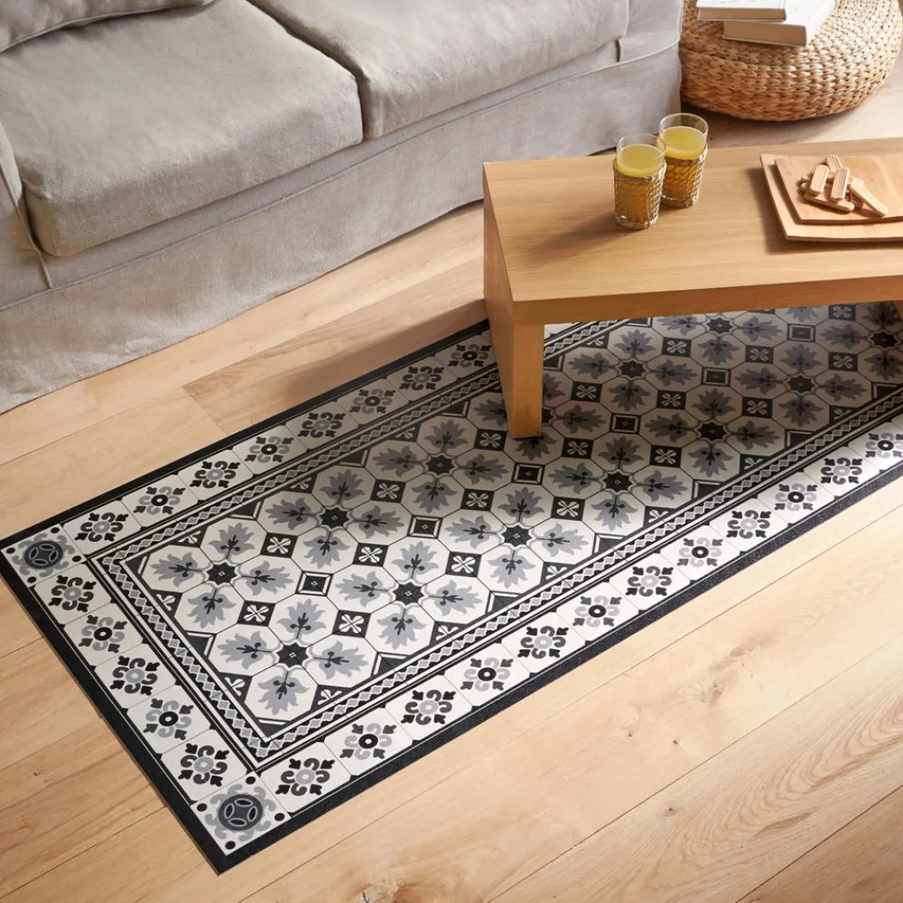 Becquet Tapis vinyle style carreaux de ciment< Tapis D'Entrée, Tapis De Cuisine