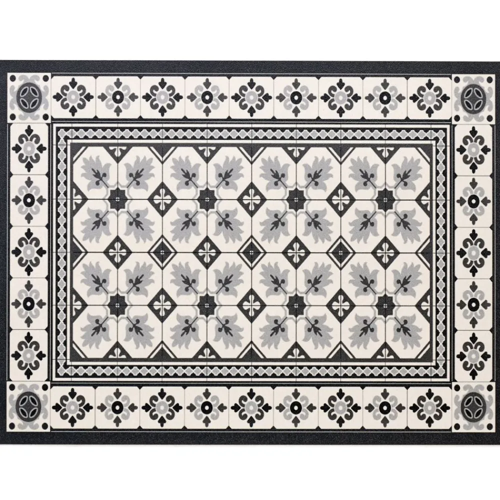 Becquet Tapis vinyle style carreaux de ciment< Tapis D'Entrée, Tapis De Cuisine