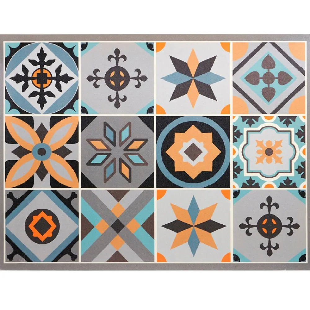 Becquet Tapis vinyle style carreaux de ciment< Tapis D'Entrée, Tapis De Cuisine