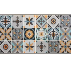 Becquet Tapis vinyle style carreaux de ciment< Tapis D'Entrée, Tapis De Cuisine