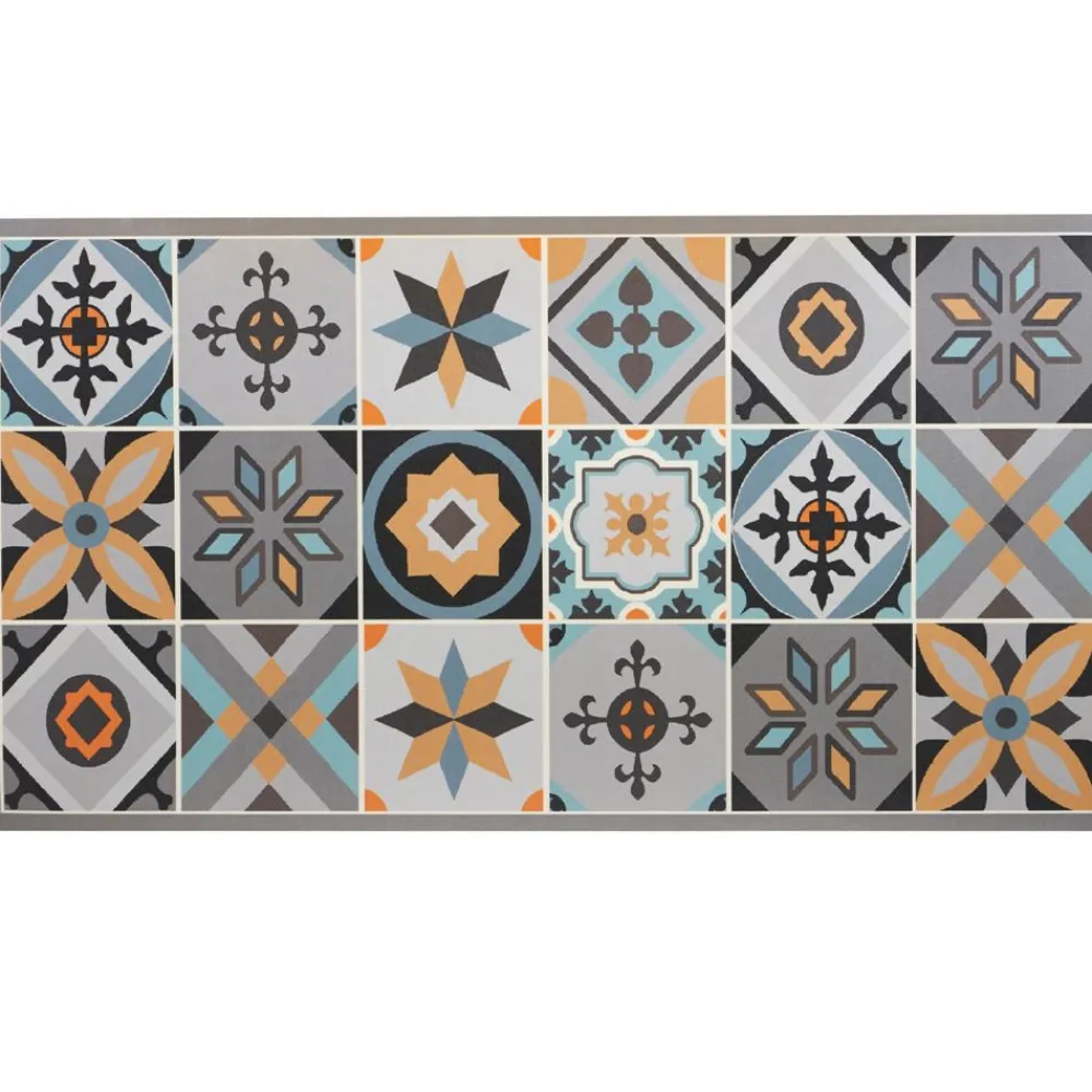 Becquet Tapis vinyle style carreaux de ciment< Tapis D'Entrée, Tapis De Cuisine