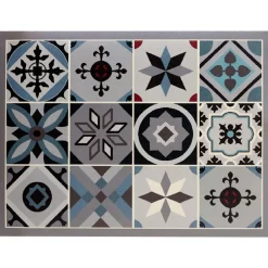 Becquet Tapis vinyle style carreaux de ciment< Tapis D'Entrée, Tapis De Cuisine