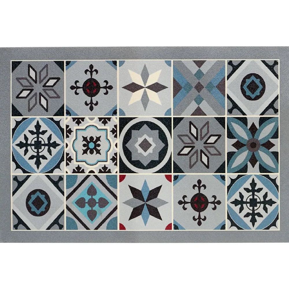 Becquet Tapis vinyle style carreaux de ciment< Tapis D'Entrée, Tapis De Cuisine
