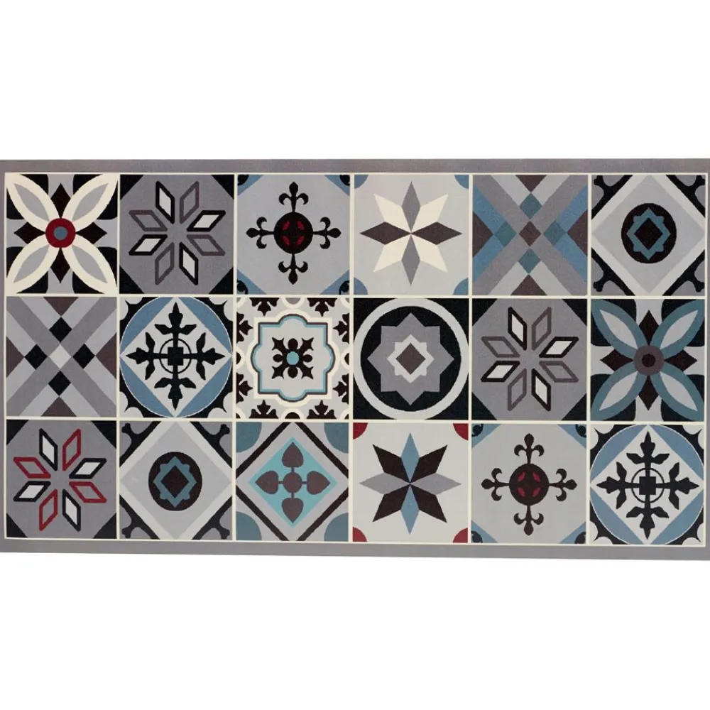 Becquet Tapis vinyle style carreaux de ciment< Tapis D'Entrée, Tapis De Cuisine