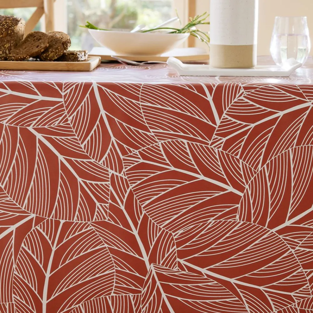 Becquet Toile cirée motif feuillage< Nappe Tissu Au Mètre|Toile Cirée