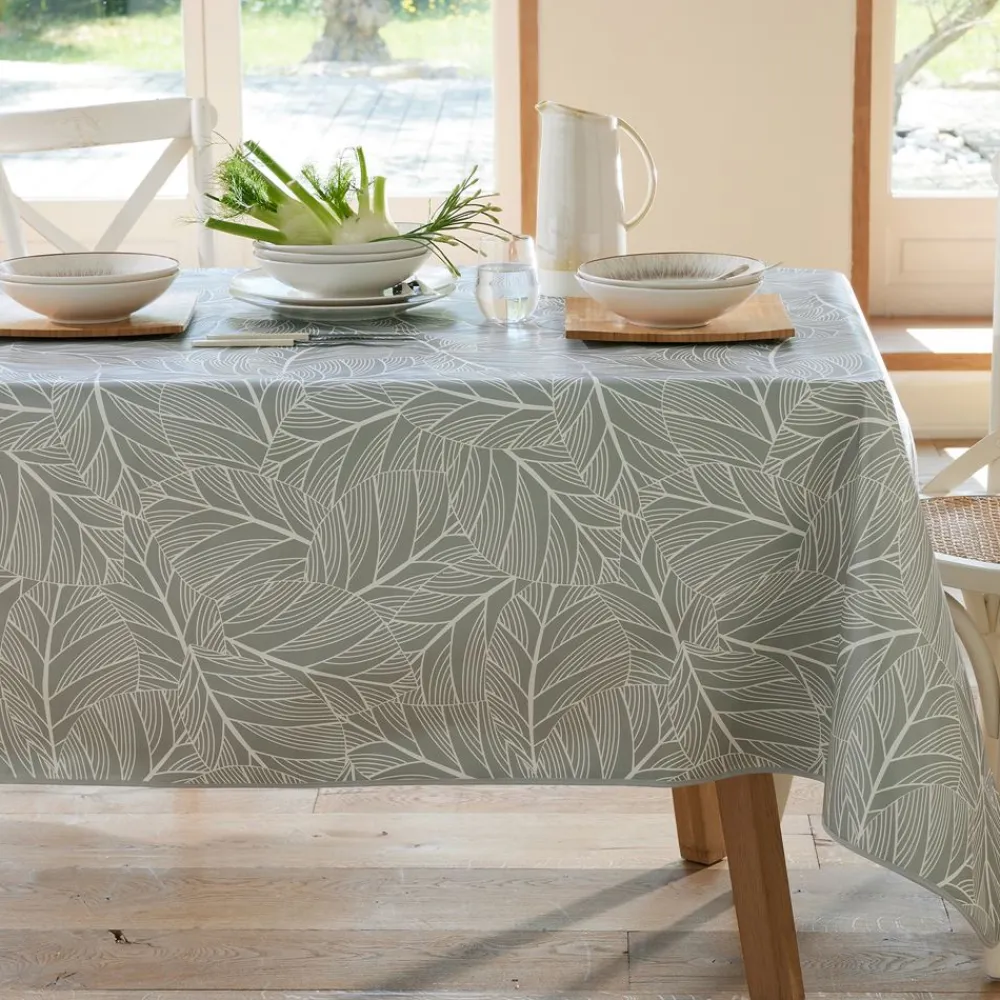 Becquet Toile cirée motif feuillage< Nappe Tissu Au Mètre|Toile Cirée