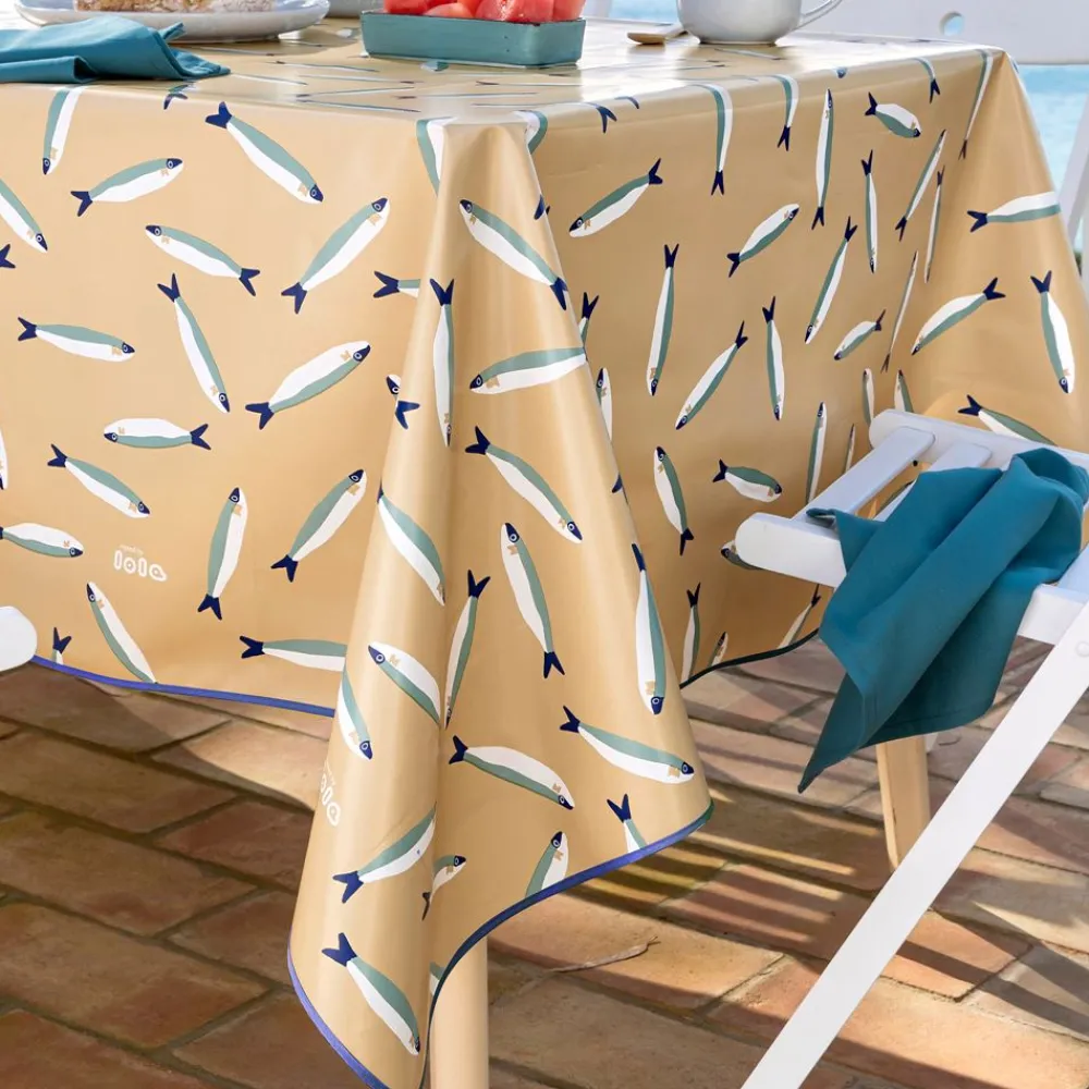 Becquet Toile cirée motif poissons< Nappe Tissu Au Mètre|Toile Cirée