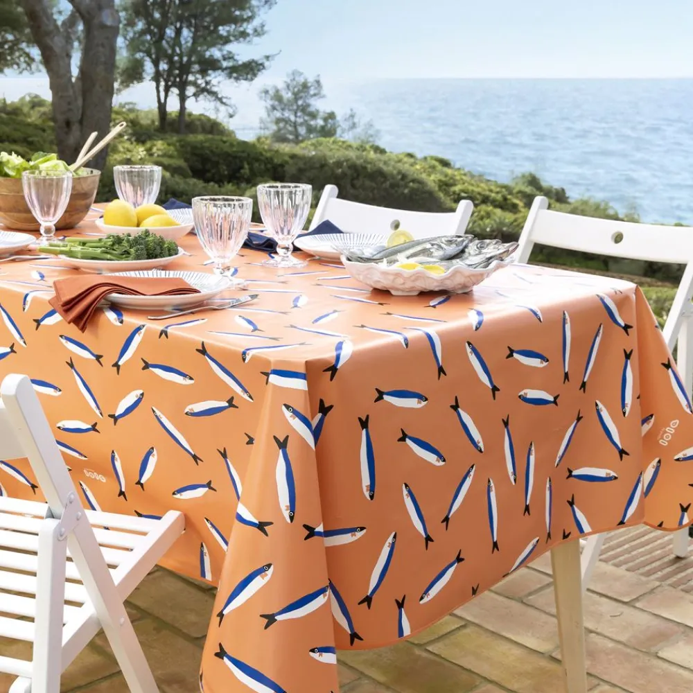 Becquet Toile cirée motif poissons< Nappe Tissu Au Mètre|Toile Cirée