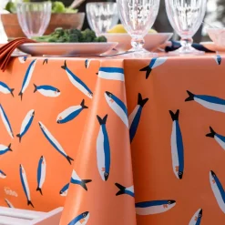 Becquet Toile cirée motif poissons< Nappe Tissu Au Mètre|Toile Cirée