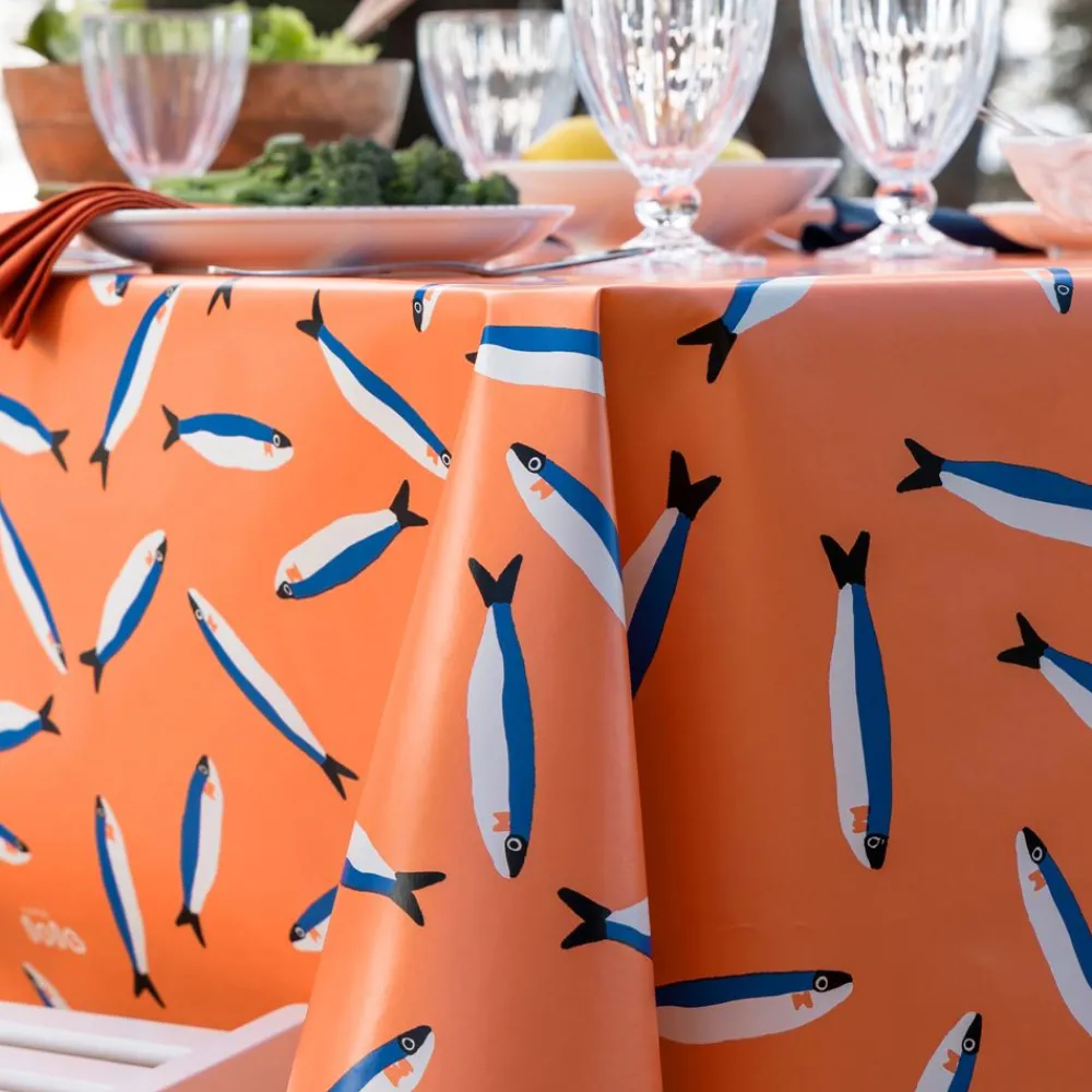 Becquet Toile cirée motif poissons< Nappe Tissu Au Mètre|Toile Cirée
