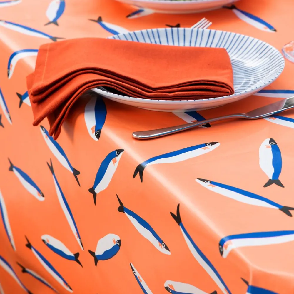 Becquet Toile cirée motif poissons< Nappe Tissu Au Mètre|Toile Cirée