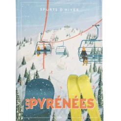 Becquet Torchon imprimé sports d’hiver - Unité ou lot de 2< Idées Cuisine|Idées Cuisine