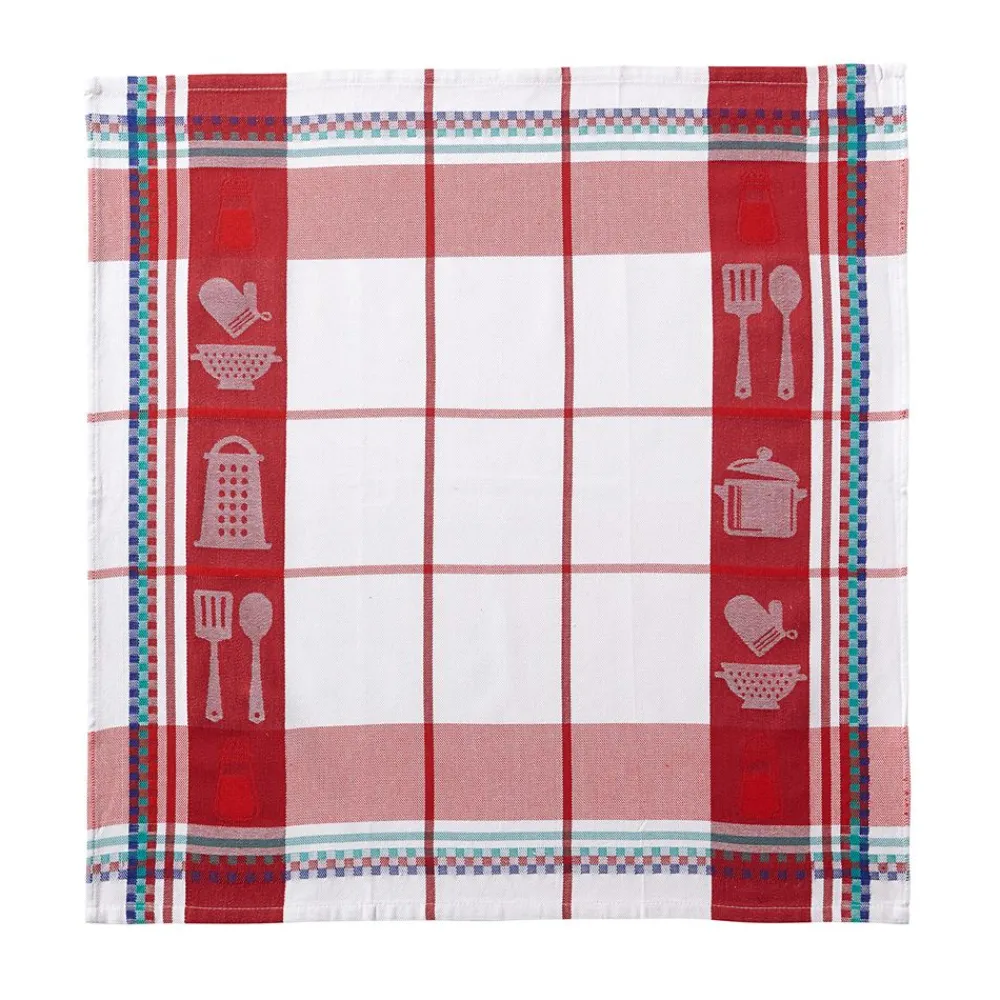 Becquet Torchons en coton jacquard motif ustensiles de cuisine - lot de 3 ou 6< Idées Cuisine|Idées Cuisine