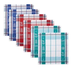 Becquet Torchons en coton jacquard motif ustensiles de cuisine - lot de 3 ou 6< Idées Cuisine|Idées Cuisine