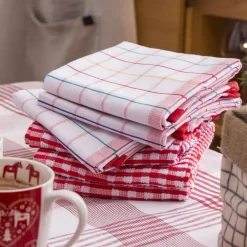 Becquet Torchons et essuie-mains à carreaux - lot de 6 ou 12< Idées Cuisine|Idées Cuisine
