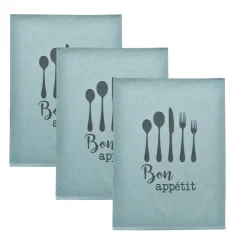 Becquet Torchons et essuie-mains jacquard bon appétit - lot de 3 ou de 6< Idées Cuisine|Idées Cuisine