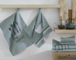 Becquet Torchons et essuie-mains jacquard bon appétit - lot de 3 ou de 6< Idées Cuisine|Idées Cuisine