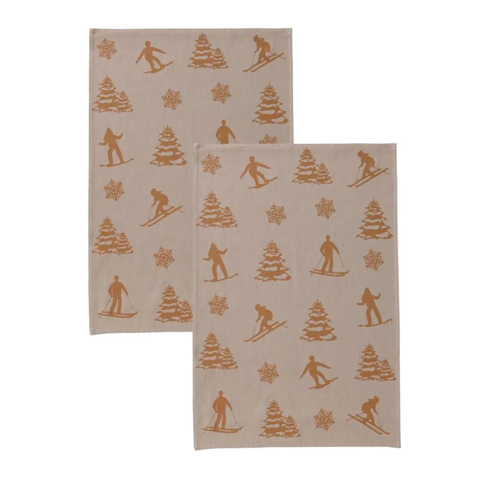 Becquet Torchons et essuie-mains motif skieur – lot de 2 ou 4< Idées Cuisine|Idées Cuisine
